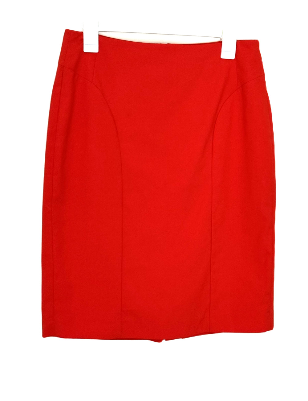 Banana Republic Killer Tomato Red Pencil Skirt 6 S M Mid Length Back Slit 305277